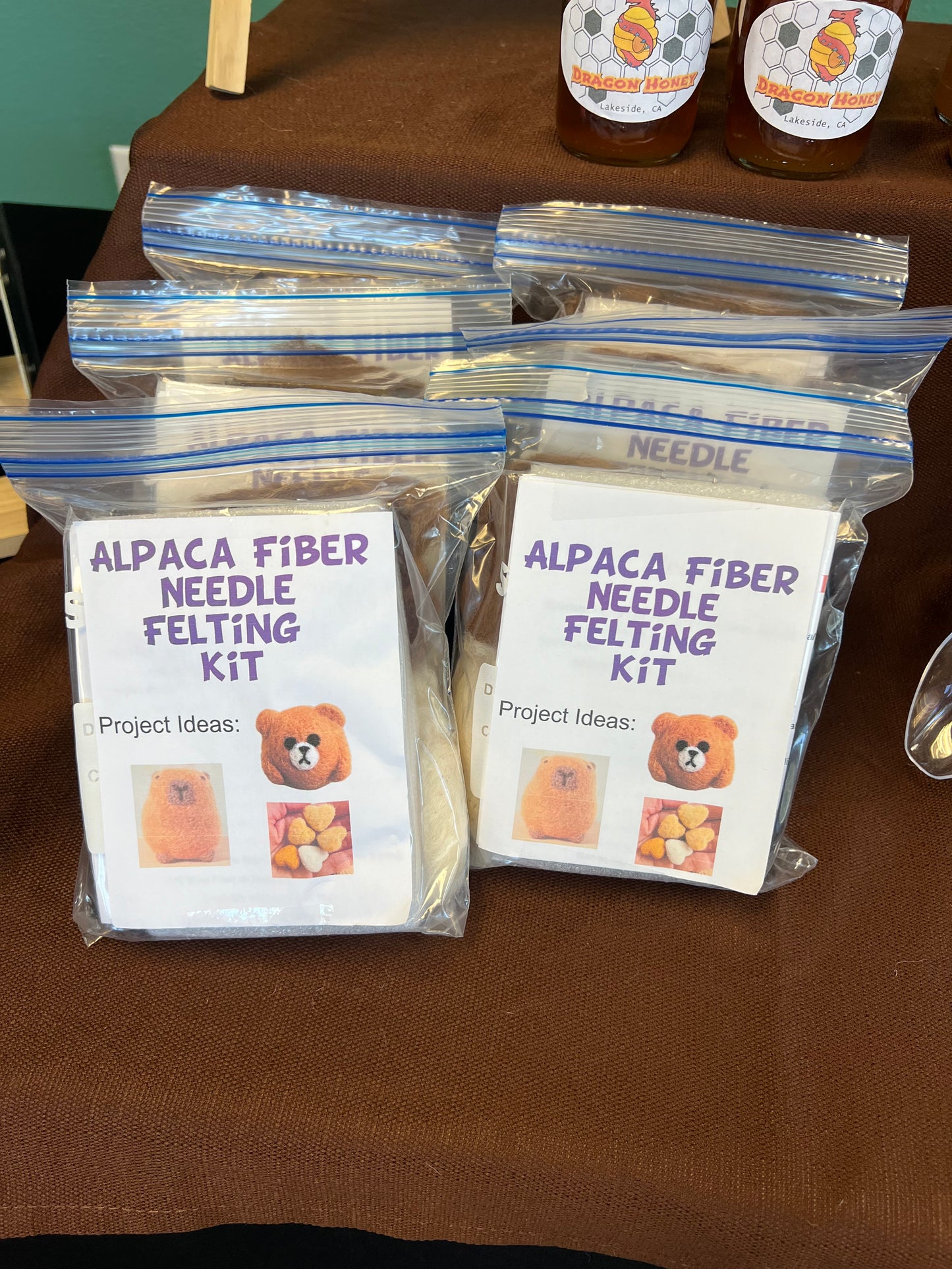 Alpaca Fiber Needle Felting Kits
