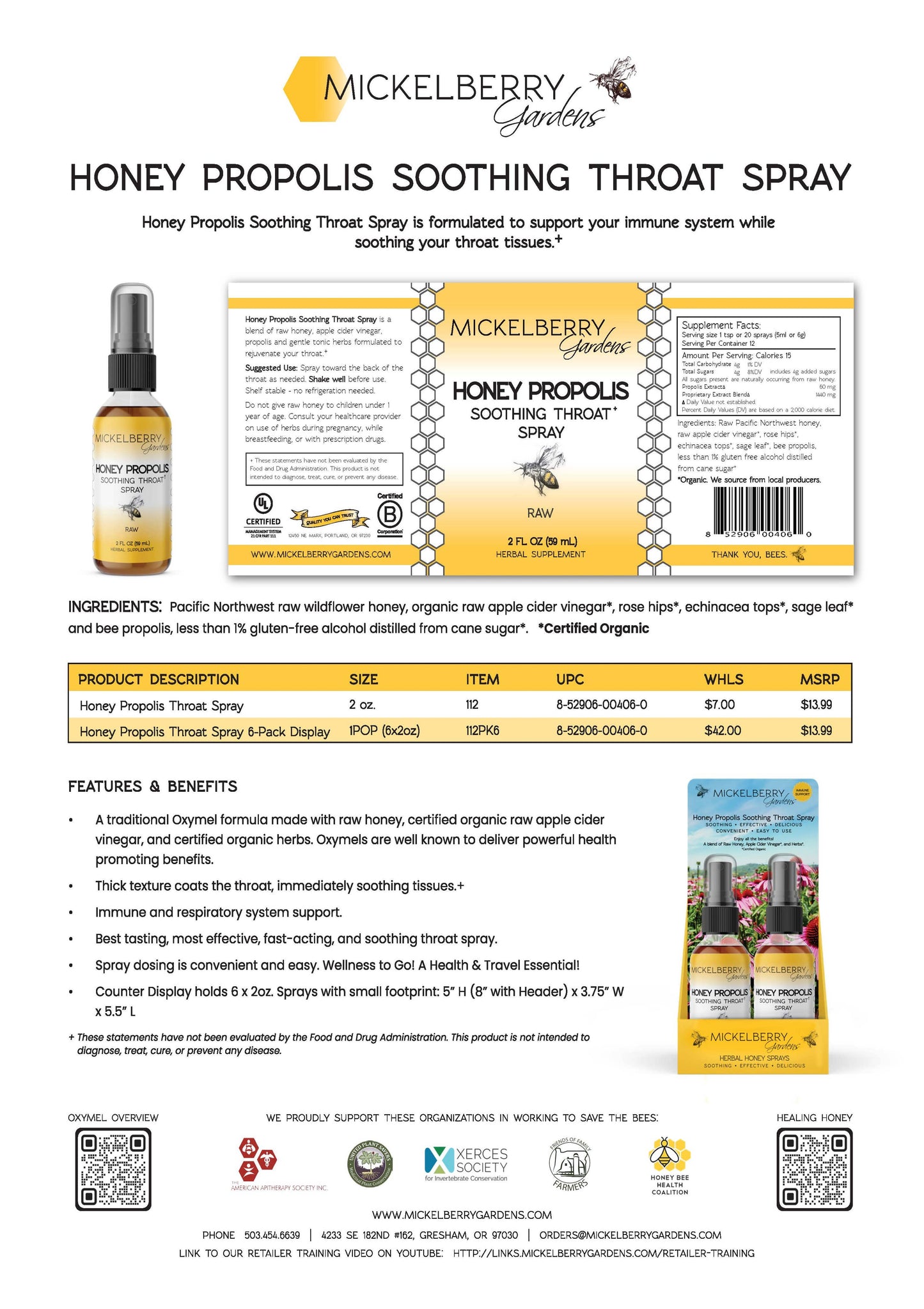 Herbal Honey Spray — on the go wellness