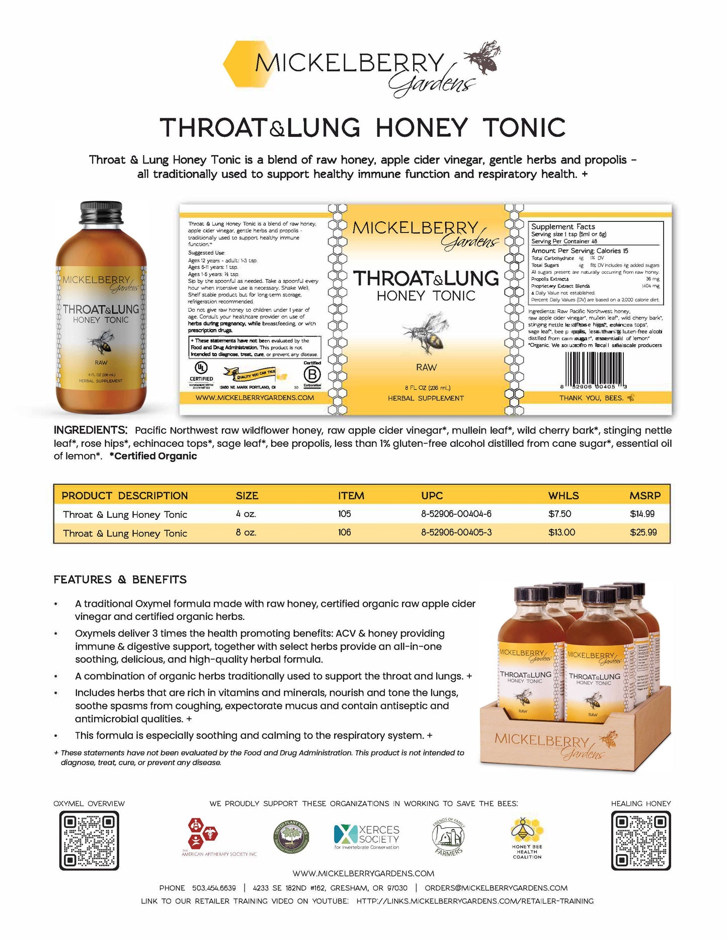 Throat and Lung Honey Tonic — nourish your sore throat