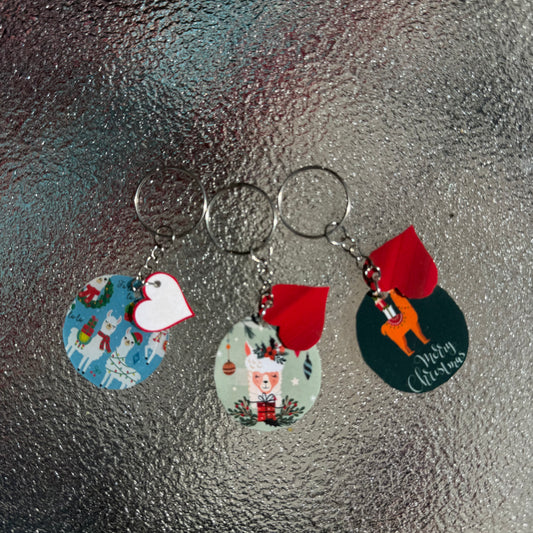 Set of 3 Llama Keychain