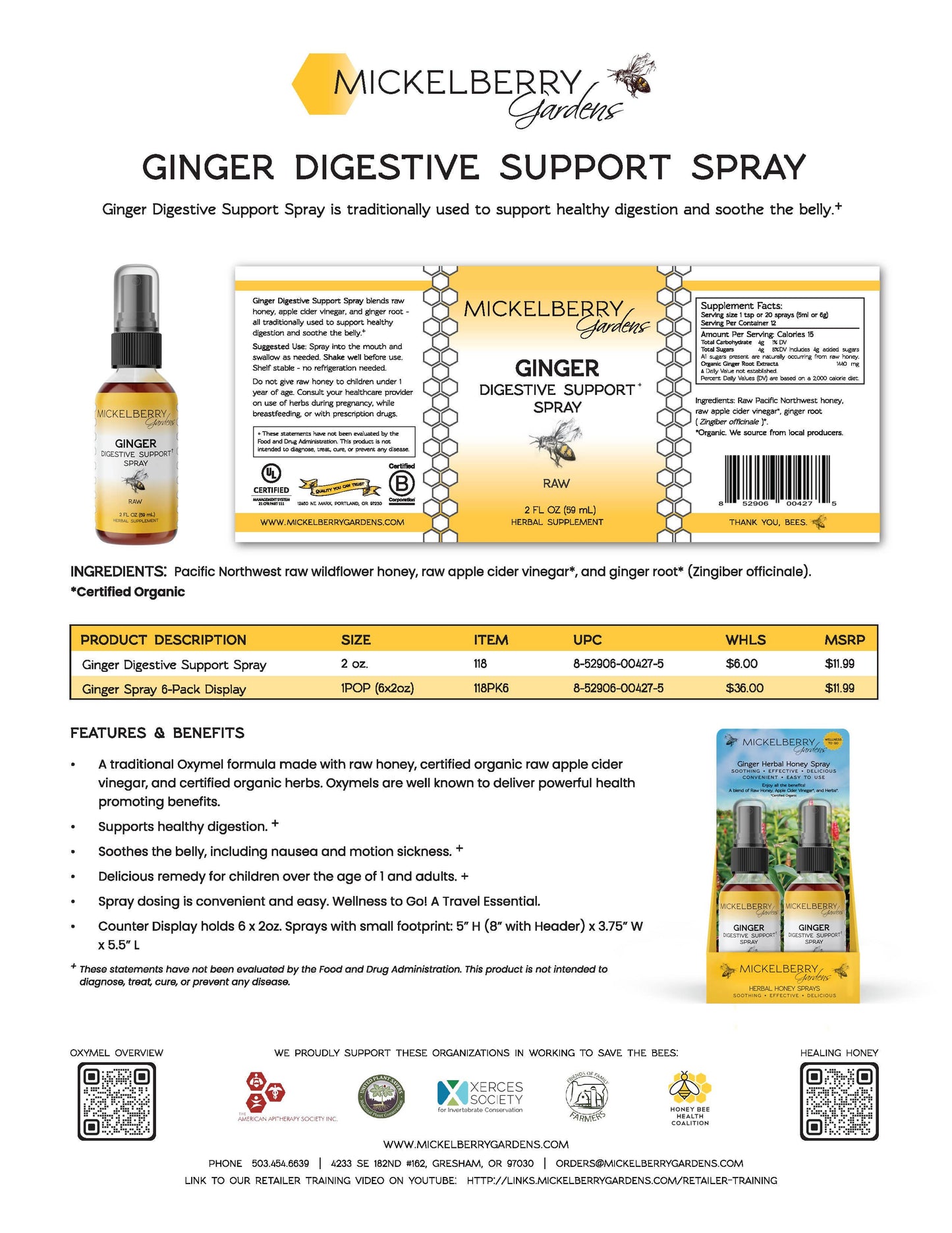 Herbal Honey Spray — on the go wellness
